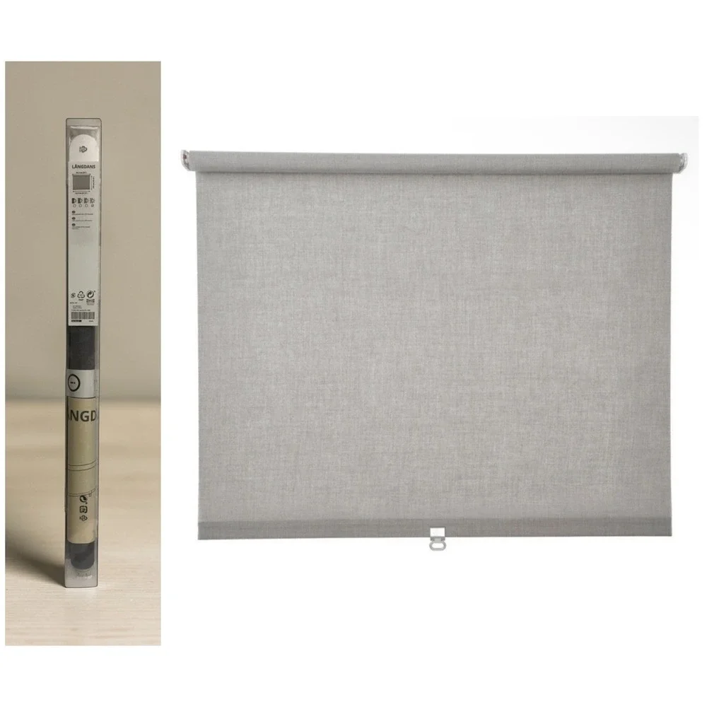 IKEA‎ LANGDANS Roller Blind Grey 23x76.75 Cordless Window Shade 504.910.11 NEW